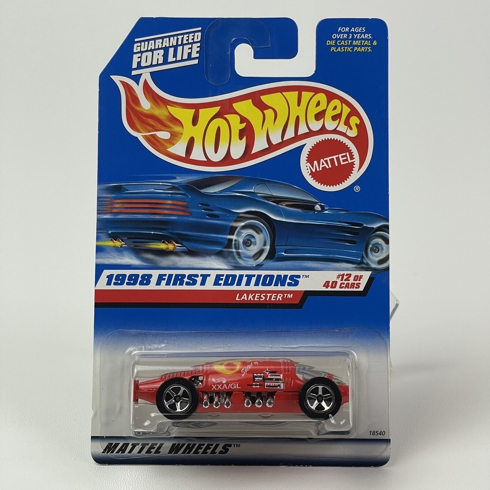 Hot Wheels 1998 #647 First‎ Editions 12 of 40 Lakester Red Malaysia Base 18540